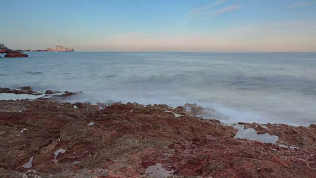 日落时分，佩尼斯科拉海岸视频下载