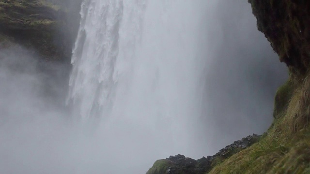 Skogafoss 瀑布，冰岛。视频素材