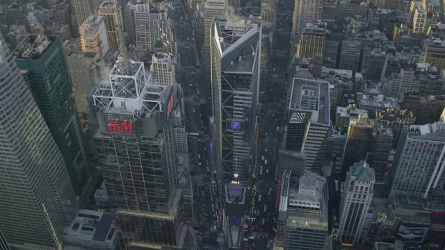 美国纽约时代广场的HA TD TS鸟瞰图视频下载