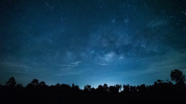 美丽夜空银河系星星的4K时间间隔。视频购买