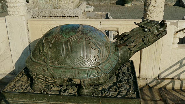 太和殿龟雕，北京，中国视频素材
