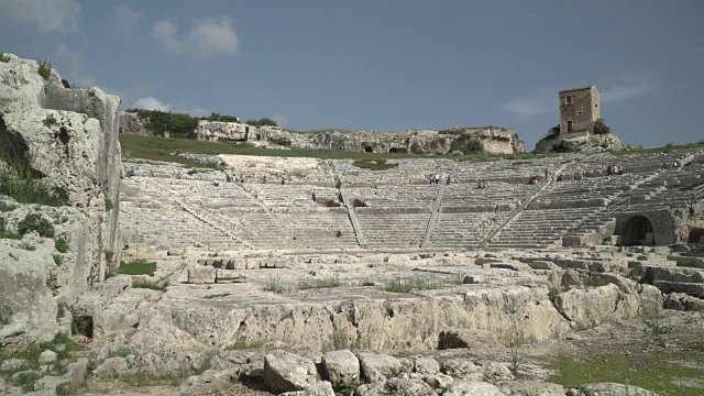 锡拉库扎的希腊剧院，西西里视频素材