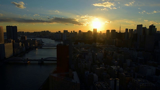 东京的日落视频素材