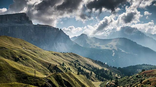 欧洲阿尔卑斯山山脉，时间流逝，瑞士视频下载