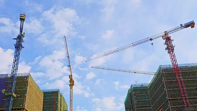 建筑施工用塔吊，延时视频下载