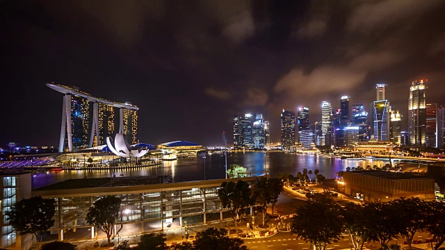 新加坡滨海湾之夜视频素材