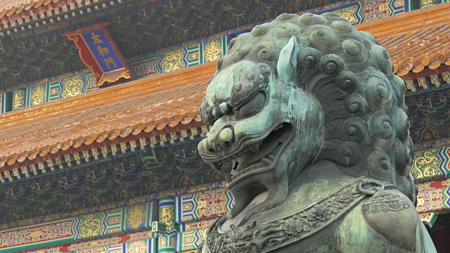 中国北京紫禁城太和门视频素材