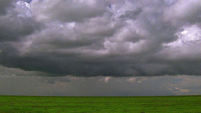 坦桑尼亚大草原/塞伦盖蒂国家公园上空的大范围风暴云视频下载