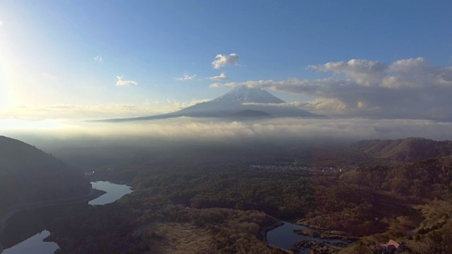航空:太。富士山,日本视频素材