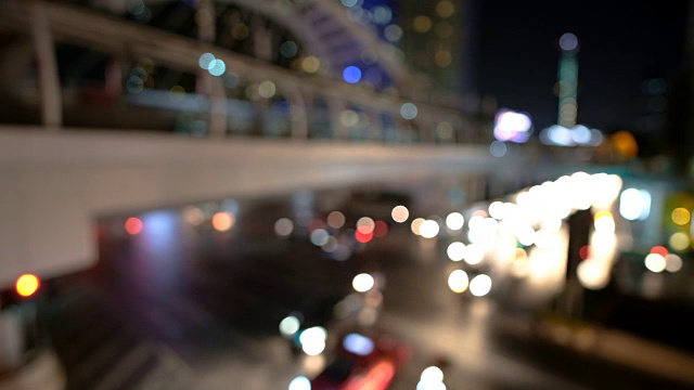 夜景城的交通状况视频素材
