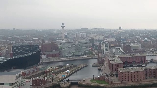 利物浦博物馆海滨航拍视频视频下载