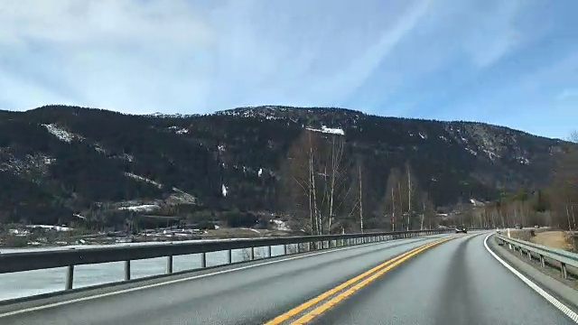 挪威的高速驾驶。视频素材