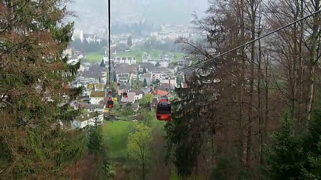 前往瑞士皮拉图斯的缆车视频素材