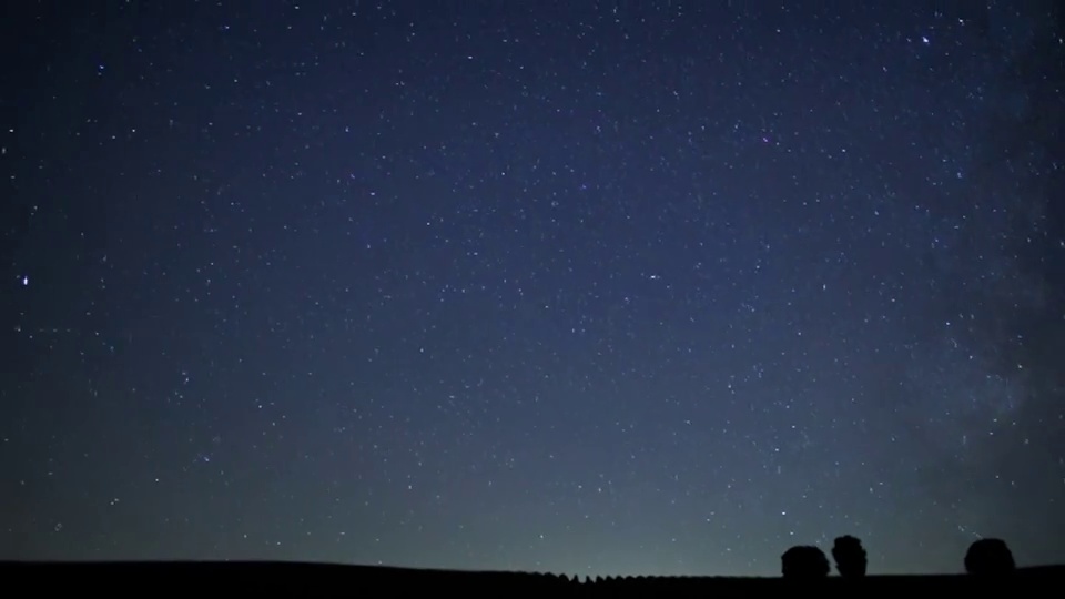 流星和星座在夜空中移动。视频下载