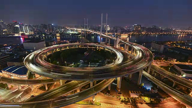 上海南浦大桥-时间流逝视频素材