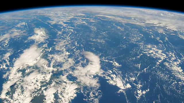 行星地球或蓝色星球从国际空间站美丽的景色。视频素材
