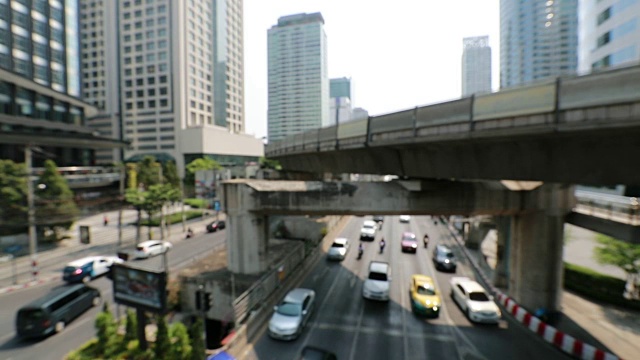 曼谷的交通堵塞，慢镜头视频素材