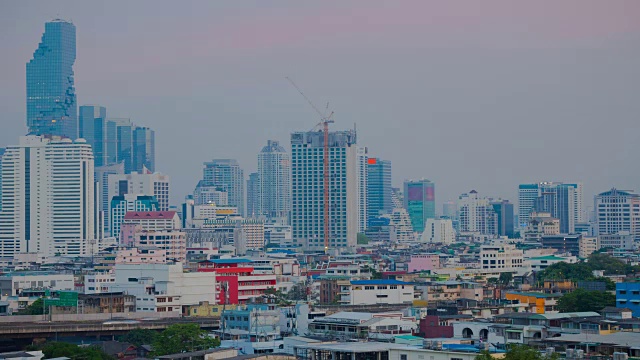 曼谷的城市,时间流逝视频素材