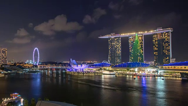 滨海湾激光秀近-新加坡视频素材