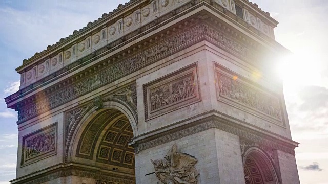 巴黎的凯旋门视频素材