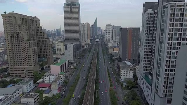 鸟瞰图:曼谷市景视频素材