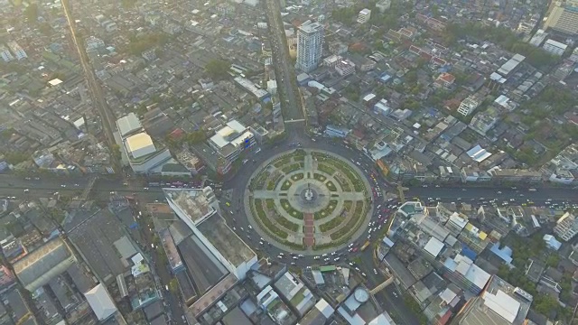 鸟瞰图:曼谷市景视频素材
