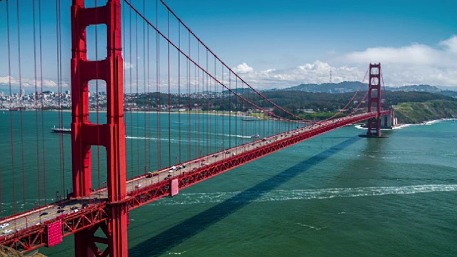 金门大桥-旧金山- 4K城市景观，风景和建立者视频素材