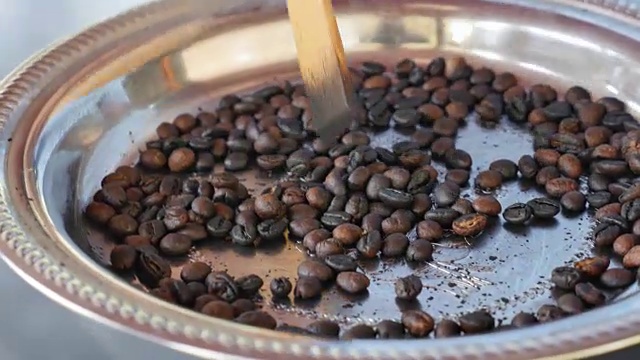 咖啡豆烘焙。视频下载