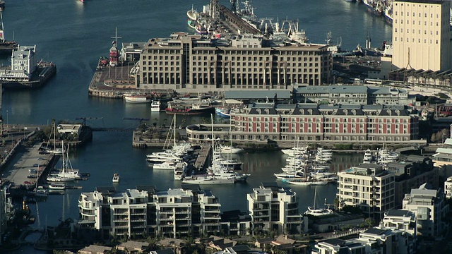 WS HA滨水码头和公寓大楼，开普敦，西开普敦，南非视频素材