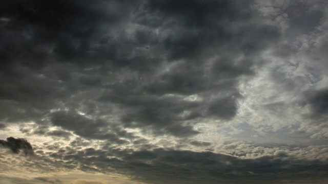 天空中风暴云的低角度视图视频素材