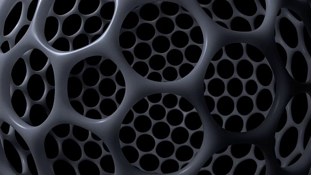 未来的纳米石墨烯分子结构视频素材
