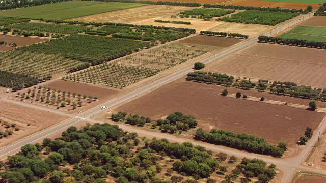 空中农业地区在加利福尼亚视频素材