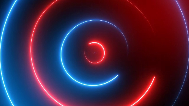抽象氖圆(可循环)视频素材