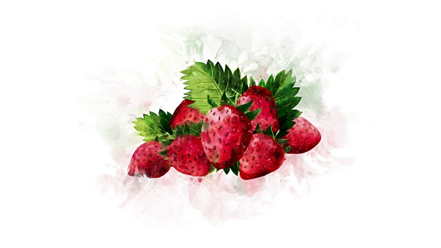 白色背景上的草莓视频下载