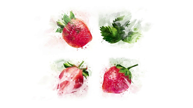 水彩草莓视频下载