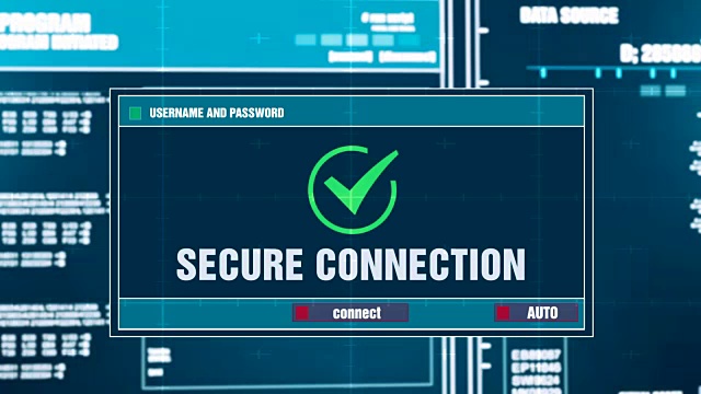 输入登录和密码后，电脑屏幕上数字系统安全警报错误信息产生的警告通知。网络犯罪，电脑黑客概念视频素材
