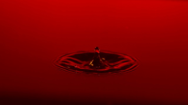 红水滴，慢动作视频素材