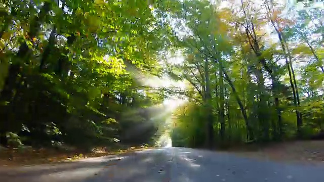 新罕布什爾州白山的秋天路視頻素材