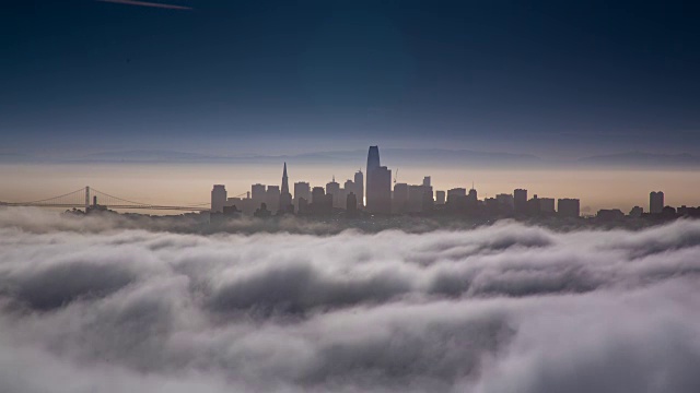 旧金山低雾晨光视频素材