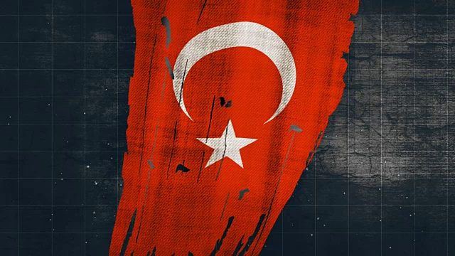 4K土耳其垃圾旗视频素材