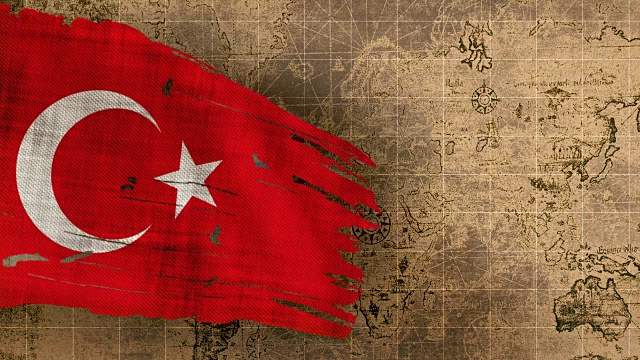 4K土耳其国旗可循环视频素材