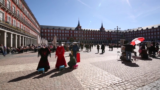 在西班牙马德里市长广场的活动视频素材
