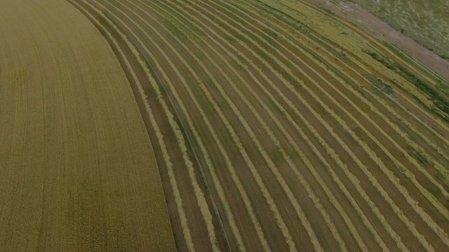 无人机倾斜的土地和农田视频素材