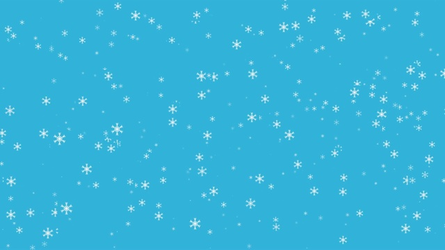 蓝色背景的雪花为圣诞节。视频素材
