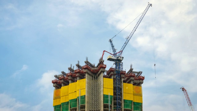 曼谷在建建筑的工期视频下载