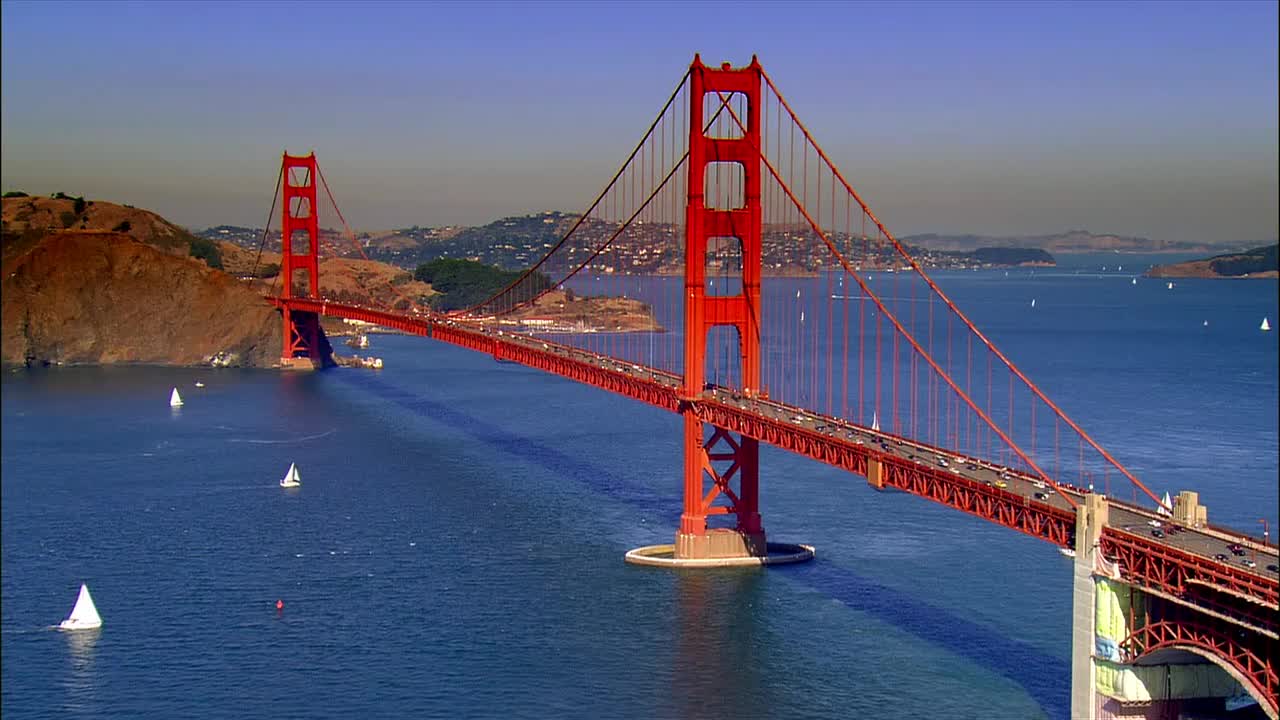 空中，金门大桥，旧金山，加利福尼亚州，美国视频素材