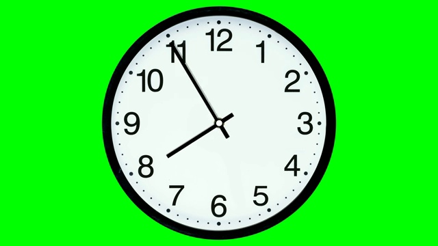 时钟延时-绿屏(可循环)视频下载