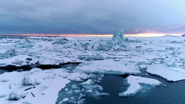 风景冰山，Jokulsarlon泻湖，冰岛视频素材