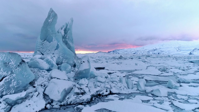 风景冰山，Jokulsarlon泻湖，冰岛视频素材