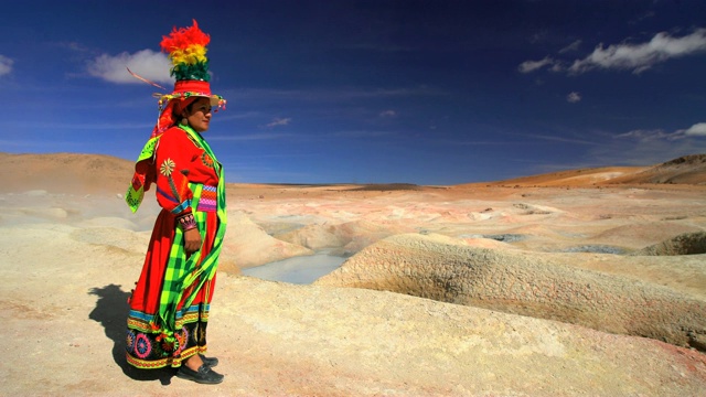 玻利维亚女地热温泉国家保护区视频下载